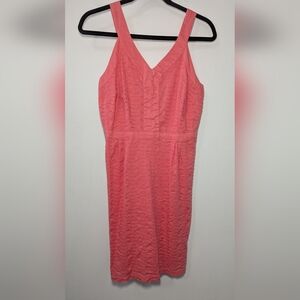 Old Navy Coral Sundress Eyelet Embroidered Sleeveless Women's Size 4